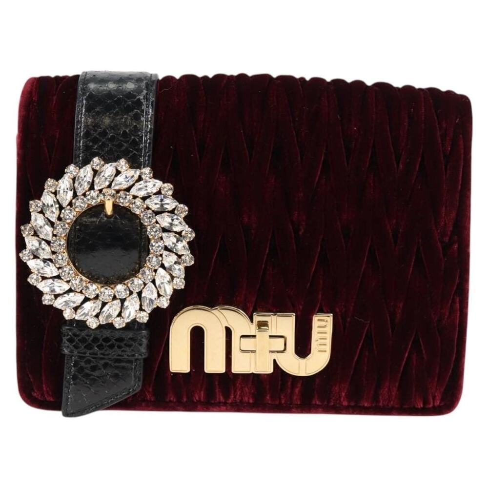 Miu Miu Matelasse Bijoux Shoulder Bag Red